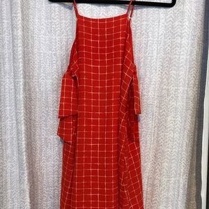 Red and white Lulu’s swing dress